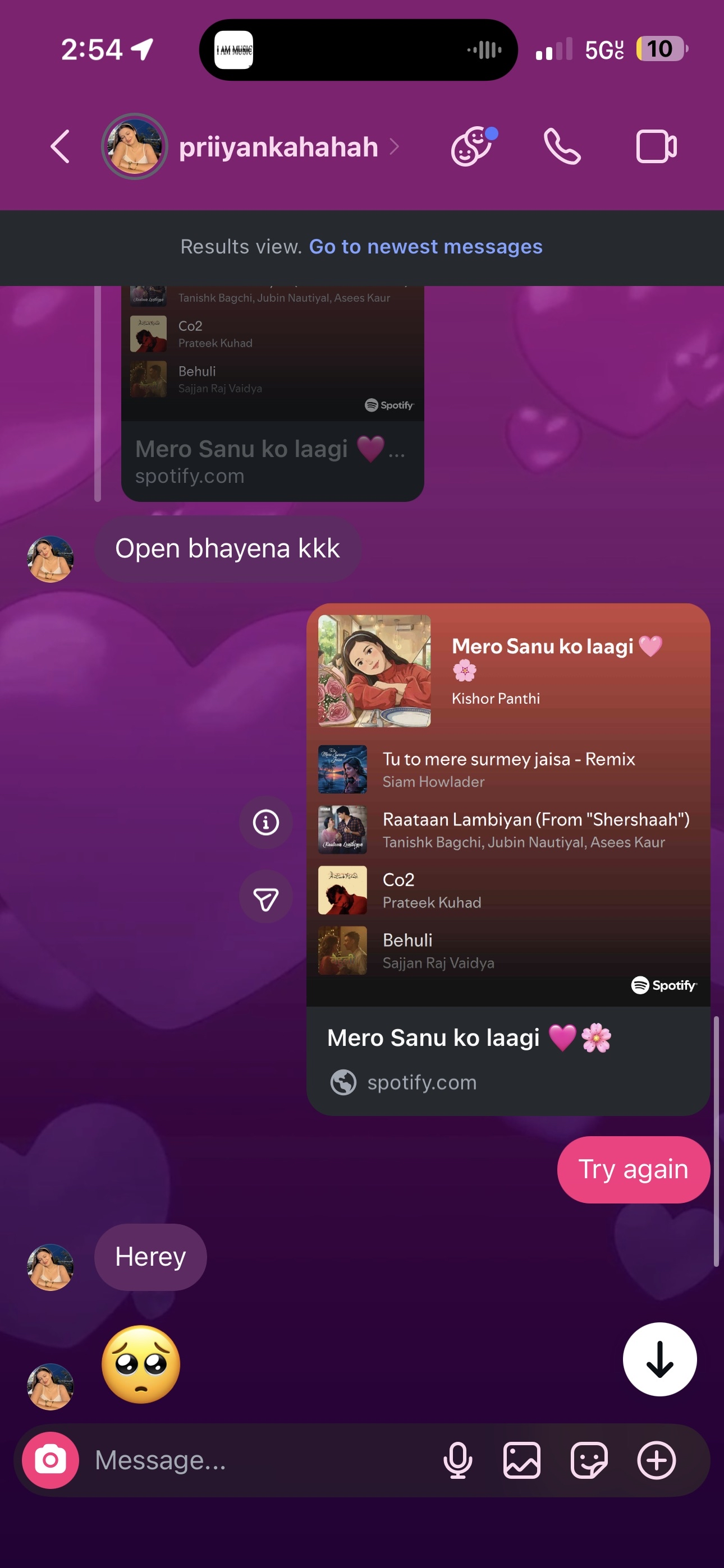 Trying to open playlist